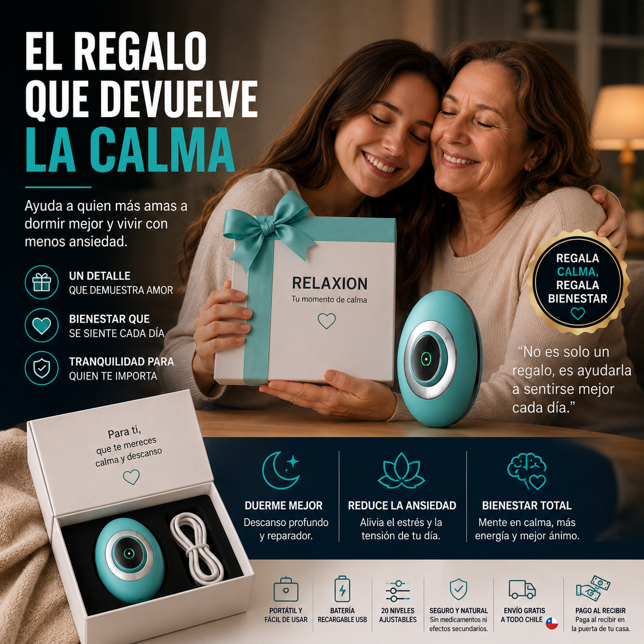 Relaxion™ | Dispositivo Terapia de Ansiedad Sueño