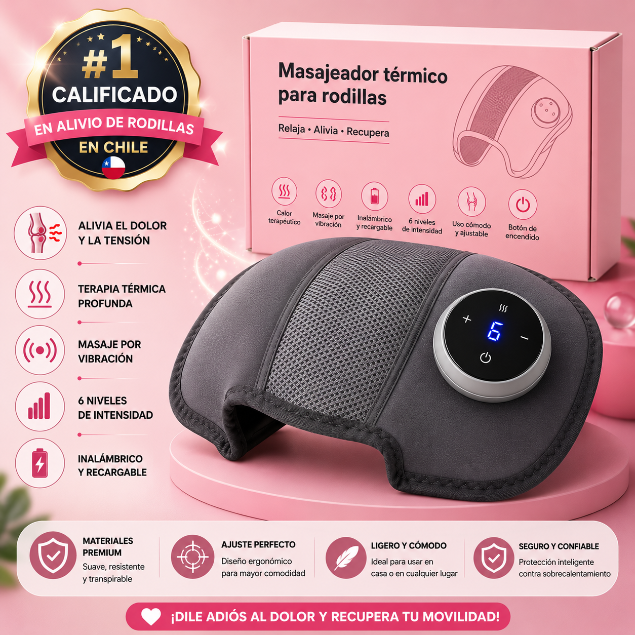 Recoverix™ | Rodillera Térmica que recupera tu movilidad