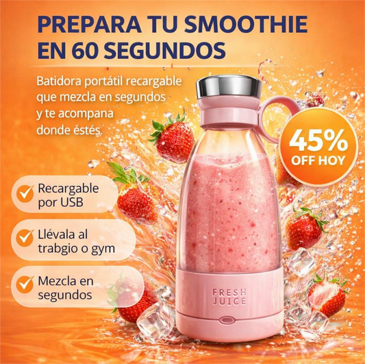 Mixora™ | Batidora Portátil para Smoothies y Jugos Naturales 420ml