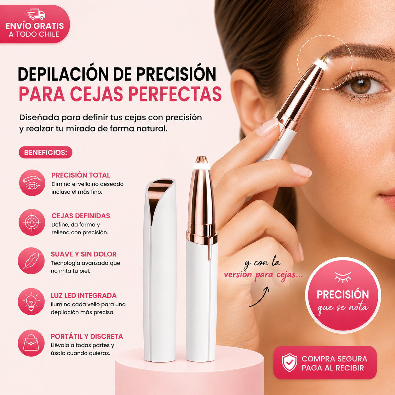 FlawlessGlow™ | Adiós a la preocupación por el vello facial visible